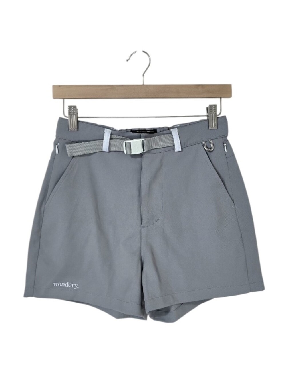 Wondery Terrain Hiking Shorts Gray Belt Women's Small Outdoor
